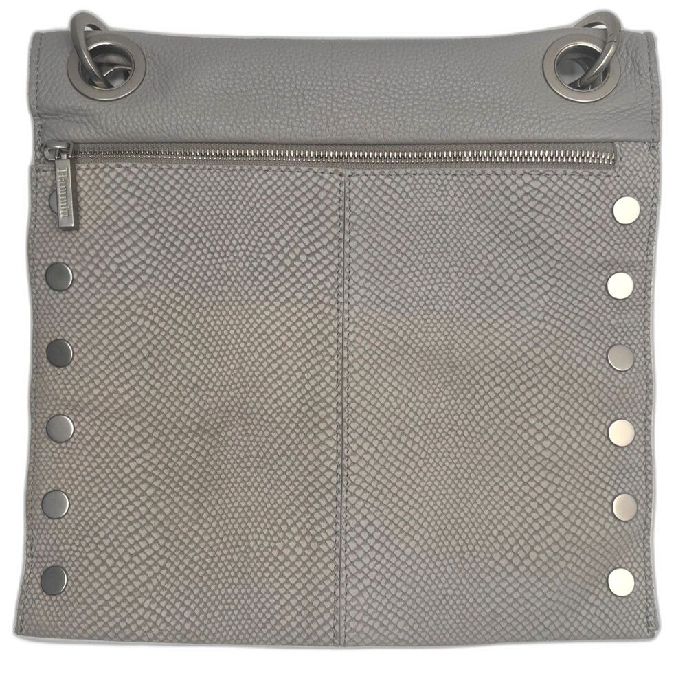 Hammitt Montana Reversible Pewter Nubuck Snake Crossbody Silver - Picture 4 of 16